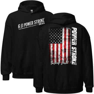 6.0 Powerstroke Hoodie in black
